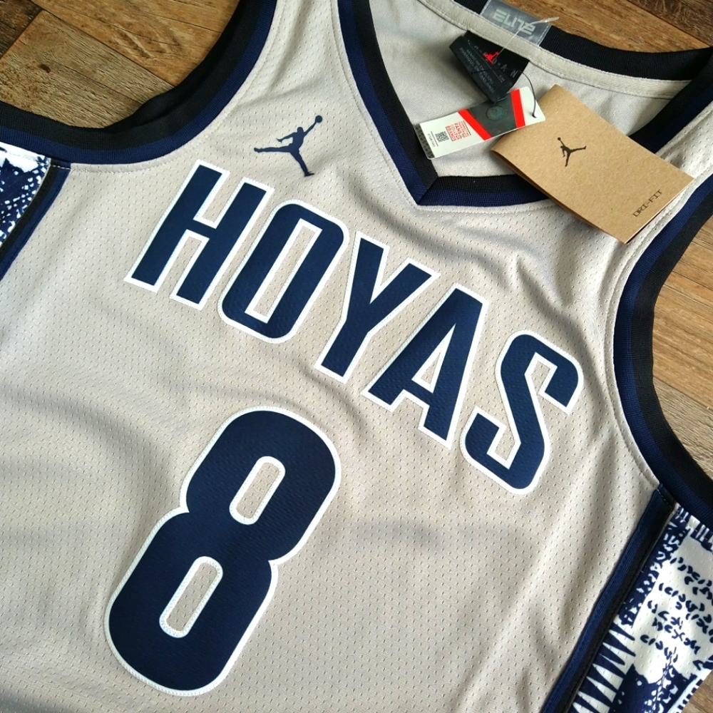 M L Or Small Men's NCAA Jordan Georgetown Hoyas NIKE ELITE Basketball Jersey - Picture 3 of 11